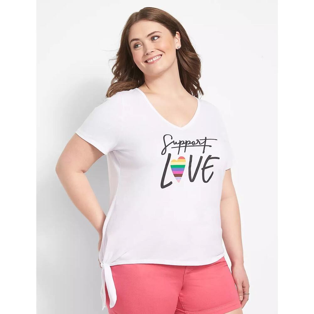 Lane Bryant "Support Love" PRIDE shirt 18/20 $46.95